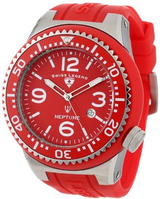 Swiss Legend 21818S-C-OSU Neptune Red Dial Red Silicone