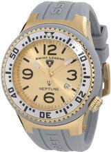 Swiss Legend 21848P-YG-02-S Neptune Gold Dial Grey Silicone