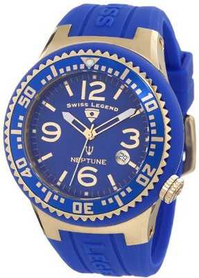 Swiss Legend 21848P-YG-03 Neptune Blue Dial Blue Silicone