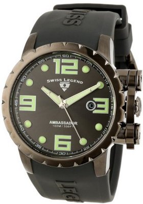 Swiss Legend 30021-GM-014 Ambassador Charcoal Dial Grey Silicone