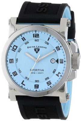 Swiss Legend 40030-012 Sportiva Reversible Light Blue Silicone