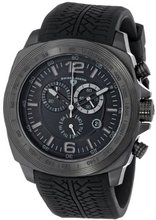 Swiss Legend "Sprinter" Black Ion-Plated Stainless Steel and Black Silicone