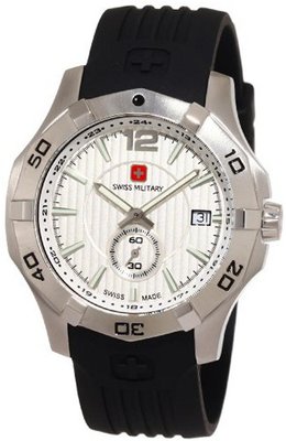 Swiss Military Calibre 06-4I2-04-001 Immersion Sub-Second White Dial Black Rubber