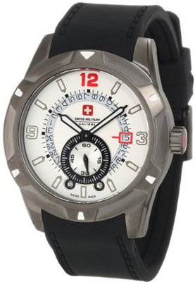 Swiss Military Calibre 06-4R5-04-001R Revolution IP Grey Sub-seconds Date Display Black Rubber