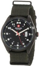 Swiss Military Calibre 06-4T1-13-007T6 Trooper IP Black Stainless Steel Second Hand Date Green Canvas Date