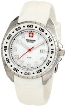 Swiss Military Calibre 06-6S1-04-009 Sealander White Mother-of-Pearl Rotating Bezel Rubber