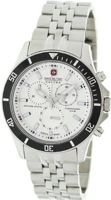 Swiss Military Hanowa Flagship 06-5183-04-001-07 Silver Stainless-Steel Swiss Chronograph with White Dial