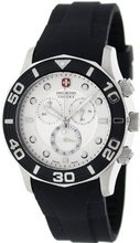 Swiss Military Hanowa Oceanic 06-4196-04-001-07 Black Silicone Swiss Chronograph with Silver Dial