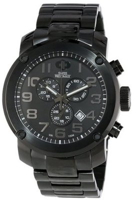 Swiss Precimax SP13014 Marauder Pro Black Dial with Black Stainless Steel Band