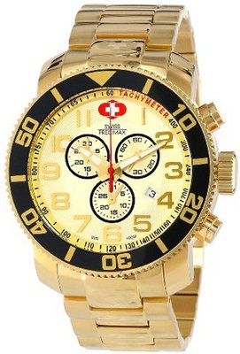 Swiss Precimax SP13041 Verto Pro Gold Dial with Gold Stainless Steel Band
