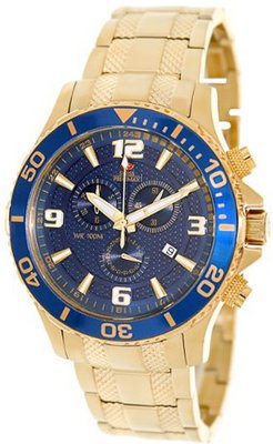 Swiss Precimax SP13064 Tarsis Pro Blue Dial Gold Stainless-Steel Band