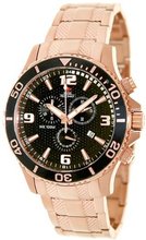 Swiss Precimax SP13066 Tarsis Pro Black Dial Rose-Gold Stainless-Steel Band
