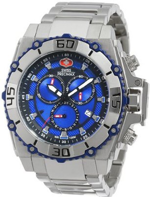 Swiss Precimax SP13174 Tactical Pro Blue Dial Silver Stainless-Steel Band