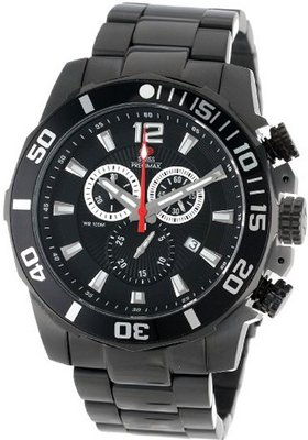 Swiss Precimax SP13252 Crew Pro Black Dial with Black Stainless Steel Band