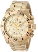 Swiss Precimax SP13256 Crew Pro Gold Dial with Gold Stainless Steel Band