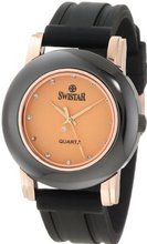 Swistar 451-47L Swiss Quartz Scratch Resistant Ceramic and Rose Gold Plated Stainless Steel Dress