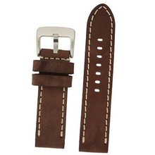 Panerai Style Band Thick Leather Like Original Heavy Buckle Brown 22 millimeter
