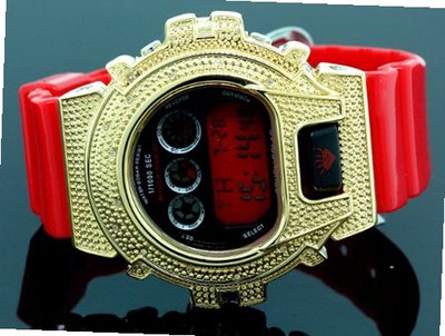 Ice Plus Diamond Shock Style Yellow Case Red Band