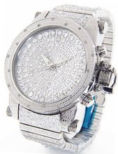 Techno Master 0.45ct Genuine Diamond All Iced Out Stainless Steel Metal Band #TM-2115-E