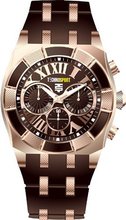 Technosport Stainless Steel Chronograph TS250-5 Brown Silicone