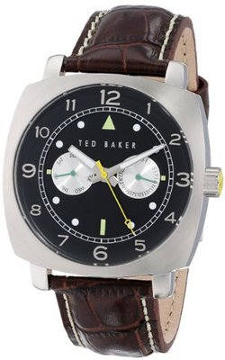 Ted Baker TE1106 Sport Multi-Function Stainless Steel and Black Leather