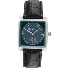 Ted Baker TE1110 Smart Casual Square Case Blue Dial Black Strap