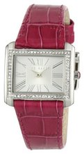 Ted Baker TE2060 Quality Time Classic Rectangle East to West Analog Case with Stone Trimmed Bezel