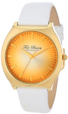 Ted Baker TE2095 Vintage Gold Dial and Case White Strap