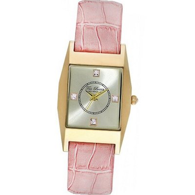 Ted Baker TE2107 Modern Gold Case Silver Dial Pink Strap