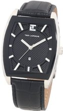 Ted Lapidus 5118201 Silver Textured Dial Black Leather