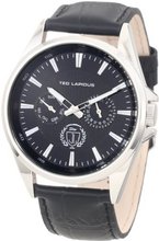 Ted Lapidus 5118203 Black Textured Dial Black Leather