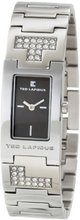 Ted Lapidus D0455GNIX Crystal Accented Charcoal Dial Stainless Steel