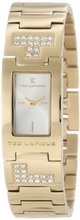 Ted Lapidus D0455HBIX Crystal Accented Silver Dial Gold Tone Base Metal