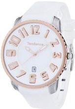 Tendence Gulliver Slim Unisex Quartz with White Dial Analogue Display and White Plastic or PU Strap TS151004