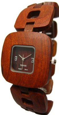 Tense Solid Sandalwood Unisex Natural Wood Retro B8204S