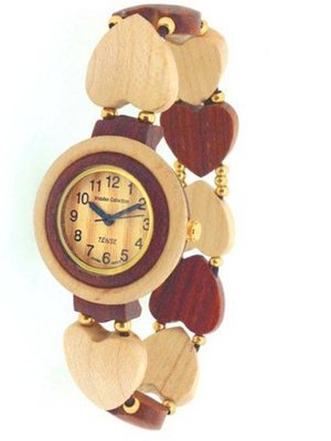 Tense Solid Wood Heart Hypo-Allergenic Wrist L7007MS