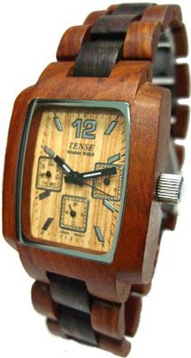 Tense Wood 2-Tone Dark Light Sandalwood 3 Dial J8302SD LF