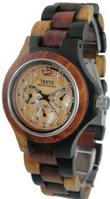 Tense Wood Round Multicolored 3 Dial Hour, Date, G4300IDM LF