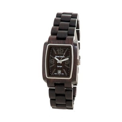 uTense Wood Watches Tense Dark Sandalwood Jumbo Oblong Natural Wood J8102D 