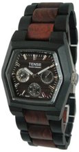 uTense Wood Watches Tense Sandalwood Light/Dark Triple Dial Hexagon Wood G8303SD BF (Brown Face) 
