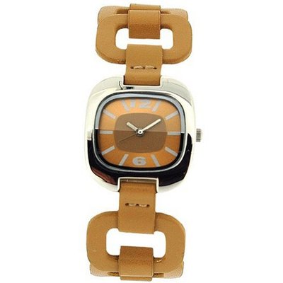 The Olivia Collection Analogue Girls Tan PU Fancy Strap Casual E894
