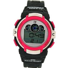 The Olivia Collection Childrens Digital Chronograph Black & Pink Sports