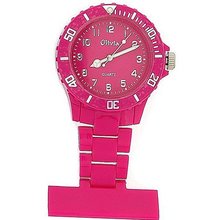 The Olivia Collection Hot Pink Rotating Bezel Nurses Fob TOC62