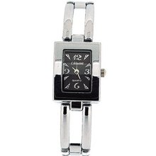 The Olivia Collection Ladies Rectangle Black Dial Bracelet Strap COS42