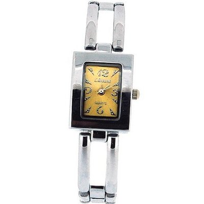 The Olivia Collection Ladies Rectangle Gold Dial Bracelet Strap COS43
