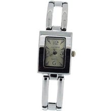 The Olivia Collection Ladies Rectangle Silver Dial Bracelet Strap COS41