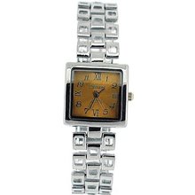 The Olivia Collection Ladies Square Gold Dial Bracelet Strap Dress COS13