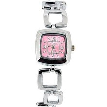 The Olivia Collection Ladies Square Pink Dial Bracelet Strap Dress COS20