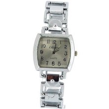 The Olivia Collection Ladies Square Silver Dial Bracelet Strap Dress COS46