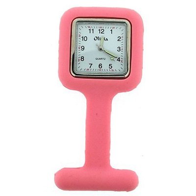 The Olivia Collection Pink Square Infection Control Rubber Nurses Fob
